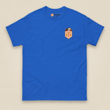 Puffed Out Double Sided T-Shirt in Royal, front view