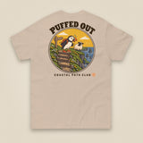 Puffed Out Double Sided T-Shirt in Sand, back view