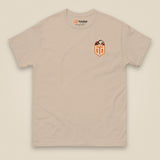 Puffed Out Double Sided T-Shirt in Sand, front view