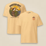 Puffed Out Double Sided T-Shirt in Yellow Haze, front and back view