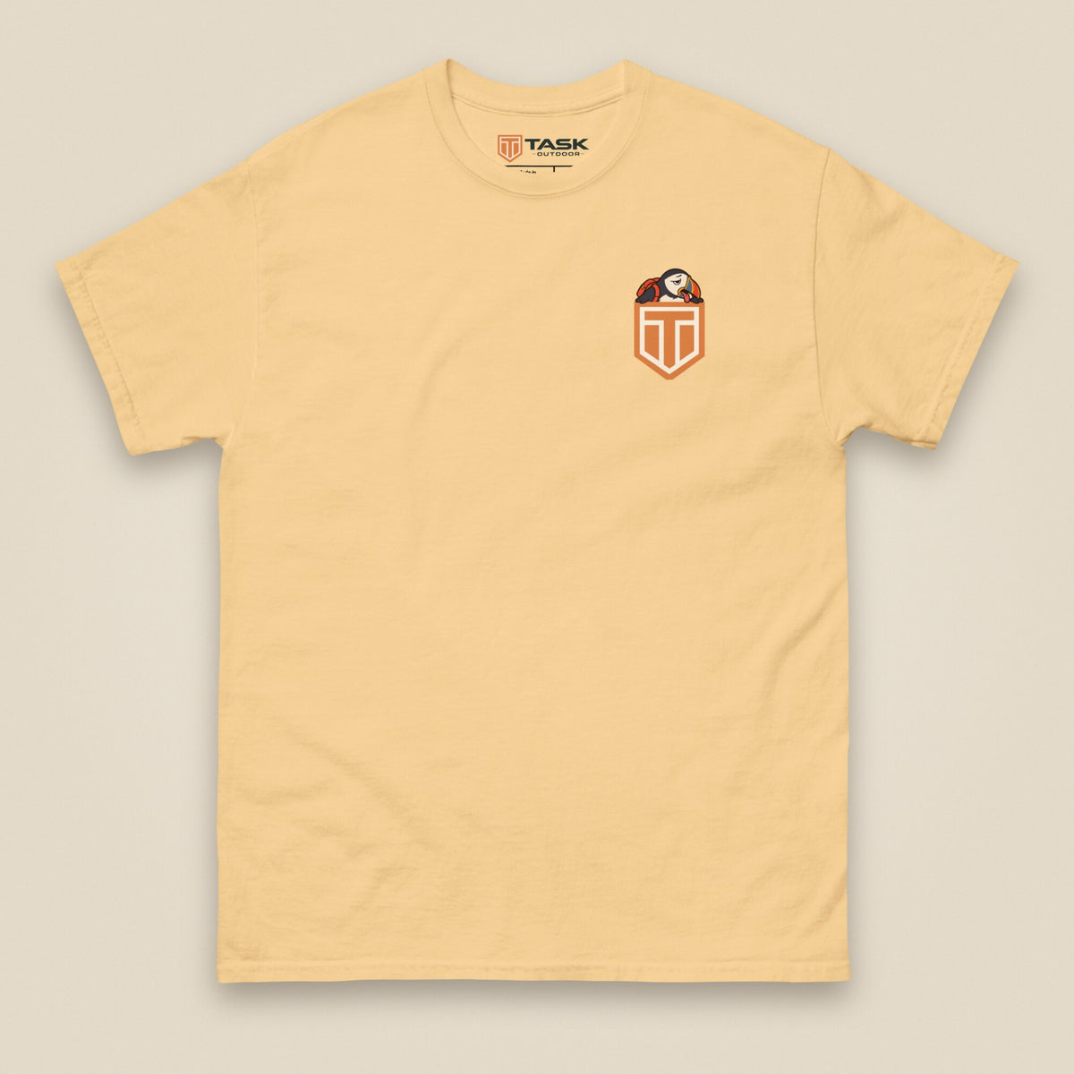 Puffed Out Double Sided T-Shirt in Yellow Haze, front view