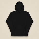 Sloth Hiking Club: Hilltop Hoodie in Black, plain front view
