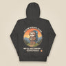 Sloth Hiking Club: Hilltop Hoodie in Charcoal Heather, back view