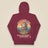 Sloth Hiking Club: Hilltop Hoodie in Maroon, back view