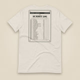 Summit Log 20 Peak Bagging Premium Double Sided T-Shirt in Heather Dust, back view