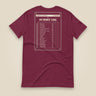 Summit Log 20 Peak Bagging Premium Double Sided T-Shirt in Maroon, back view