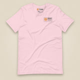 Summit Log 20 Peak Bagging Premium Double Sided T-Shirt in Soft Pink, front view