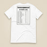 Summit Log 20 Peak Bagging Premium Double Sided T-Shirt in White, back view