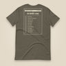 Summit Logbook 10 UK Peaks Premium Double Sided T-Shirt in Army, back view