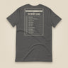 Summit Logbook 10 UK Peaks Premium Double Sided T-Shirt in Asphalt, back view