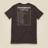 Summit Logbook 10 UK Peaks Premium Double Sided T-Shirt in Brown, back view