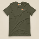 Summit Logbook 10 UK Peaks Premium Double Sided T-Shirt in Military Green, front view
