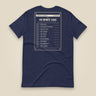 Summit Logbook 10 UK Peaks Premium Double Sided T-Shirt in Navy, back view