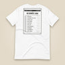 Summit Logbook 10 UK Peaks Premium Double Sided T-Shirt in White, back view