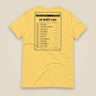 Summit Logbook 10 UK Peaks Premium Double Sided T-Shirt in Yellow, back view