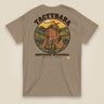 Tactybara Back Print T-Shirt in Brown Savana, back view