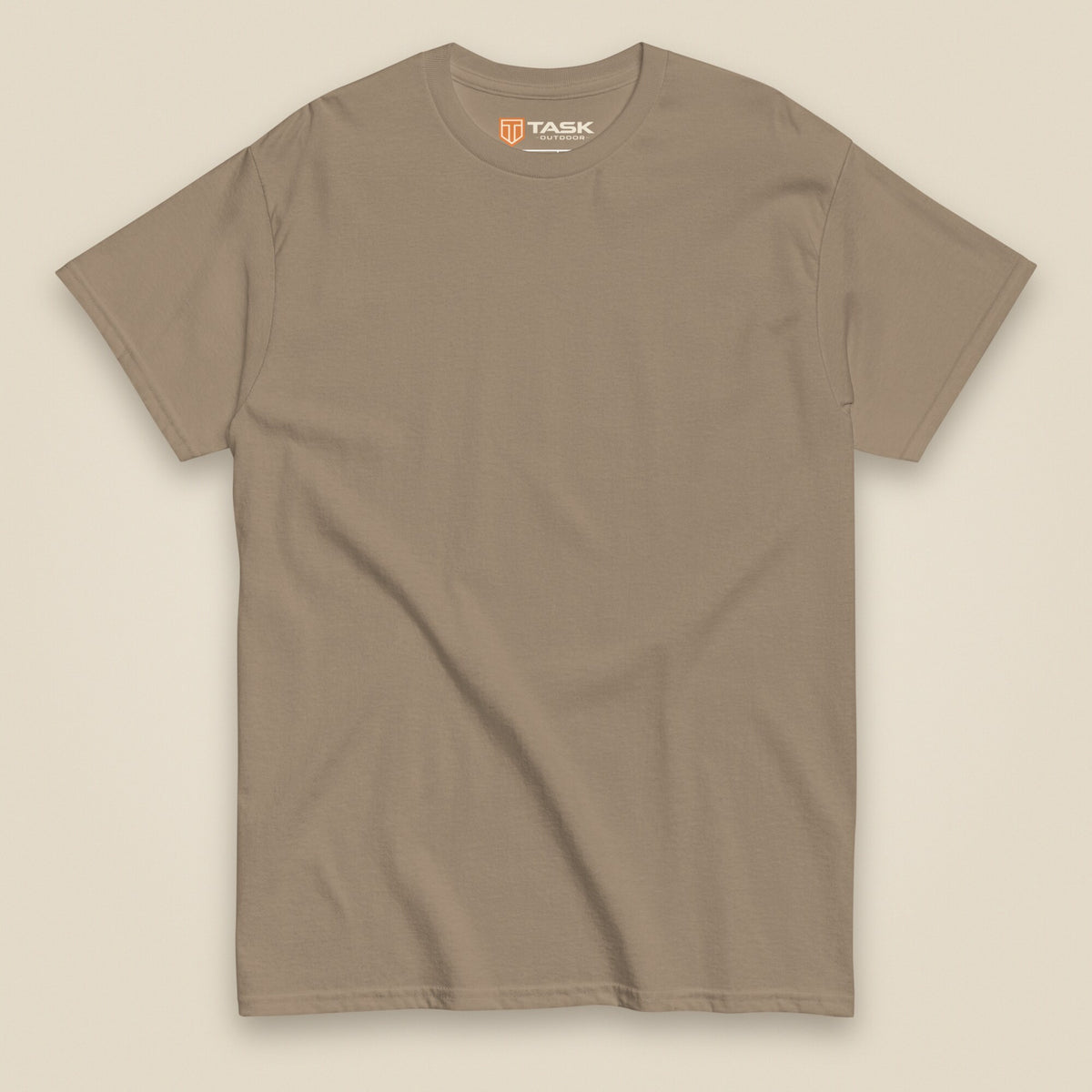Tactybara Back Print T-Shirt in Brown Savana, front view