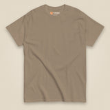 Tactybara Back Print T-Shirt in Brown Savana, front view