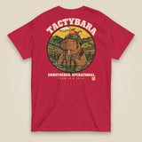 Tactybara Back Print T-Shirt in Cardinal, back view