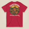 Tactybara Back Print T-Shirt in Cardinal, back view