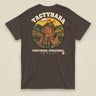 Tactybara Back Print T-Shirt in Dark Chocolate, back view