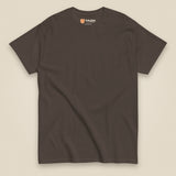 Tactybara Back Print T-Shirt in Dark Chocolate, front view