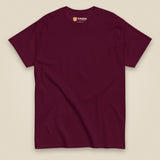 Tactybara Back Print T-Shirt in Maroon, front view