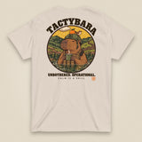 Tactybara Back Print T-Shirt in Natural, back view
