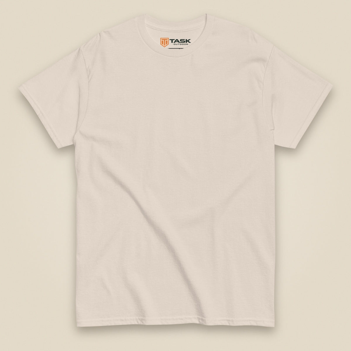 Tactybara Back Print T-Shirt in Natural, front view