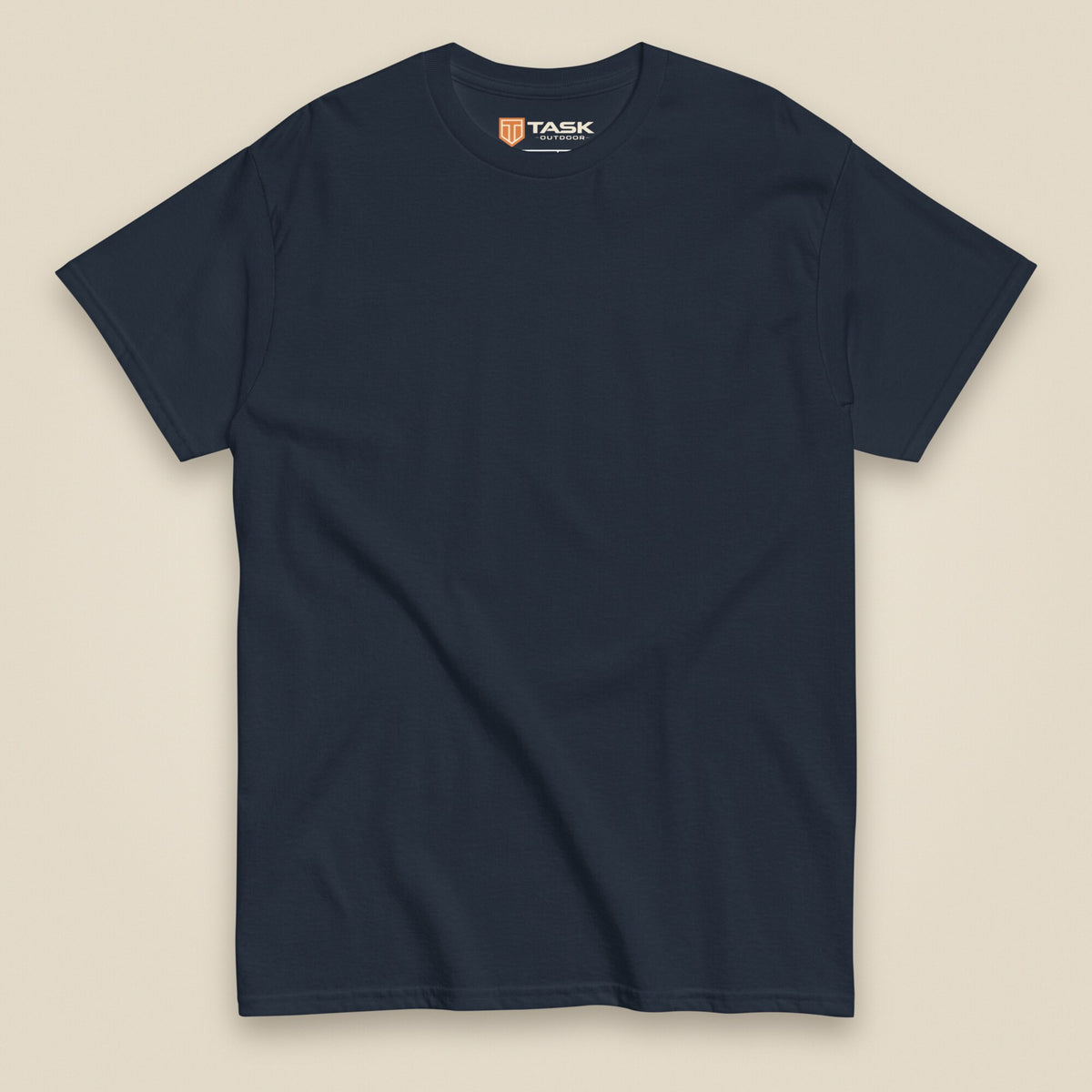 Tactybara Back Print T-Shirt in Navy, front view