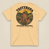 Tactybara Back Print T-Shirt in Yellow Haze, back view