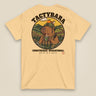 Tactybara Back Print T-Shirt in Yellow Haze, back view