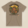 Tactybara Premium Double Sided T-Shirt in Brown Savana, back view