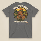 Tactybara Premium Double Sided T-Shirt in Charcoal, back view