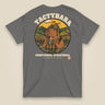 Tactybara Premium Double Sided T-Shirt in Charcoal, back view