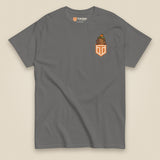 Tactybara Premium Double Sided T-Shirt in Charcoal, front view