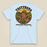 Tactybara Premium Double Sided T-Shirt in Light Blue, back view