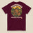 Tactybara Premium Double Sided T-Shirt in Maroon, back view