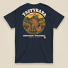 Tactybara Premium Double Sided T-Shirt in Navy, back view