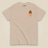 Tactybara Premium Double Sided T-Shirt in Sand, front view