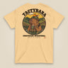 Tactybara Premium Double Sided T-Shirt in Yellow Haze, back view