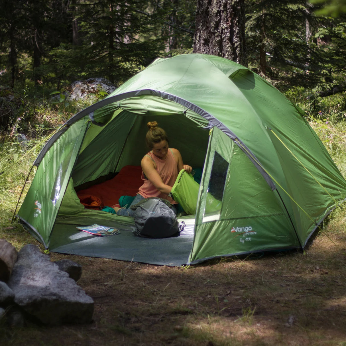 Vango Tay 200 Tent in green for camping in the outdoors