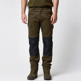 Jack Pyke Technical Work Trousers in green from the front on white background