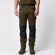 Jack Pyke Technical Work Trousers in green from the front on white background