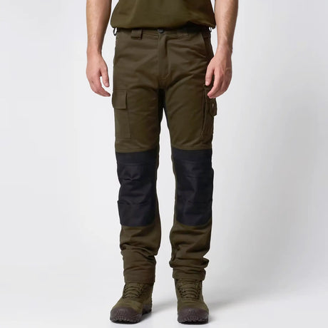 Jack Pyke Technical Work Trousers in green from the front on white background