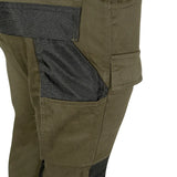 Jack Pyke Technical Work Trousers Green Rear Close Up | Task Outdoor