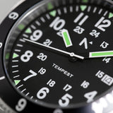 Rotate North Tempest' Quartz Navigator Watch (40mm) - Seal Black