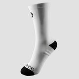 Stride North East "The Daily Stride" Performance Running Socks in White on grey background
