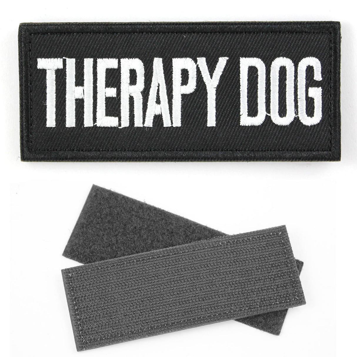 Therapy Dog Patch Black, Hook & Loop, 9cm | Task Outdoor