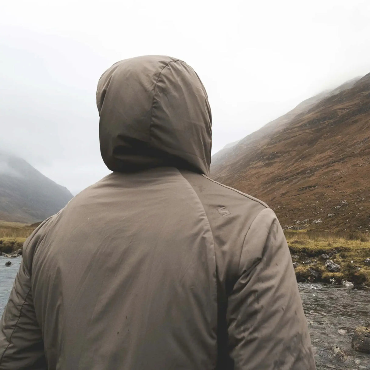 Stoirm Primaloft Thermal Jacket in ranger green lifestyle